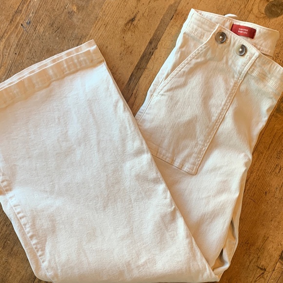 Lucky Brand Women's High Rise Wide Leg Jeans - Cream - Picture 1 of 16